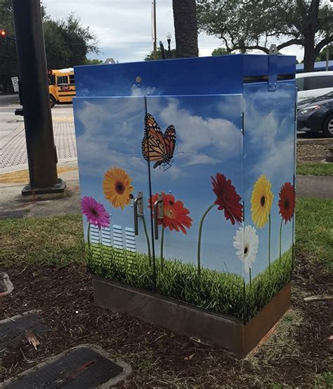 hollywood florida photo covered electrical boxes|vinyl wrap for electrical box.